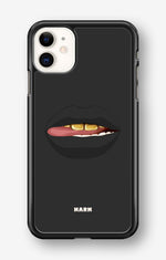 iPhone 11 Hard Case – Golden Lips - View 1