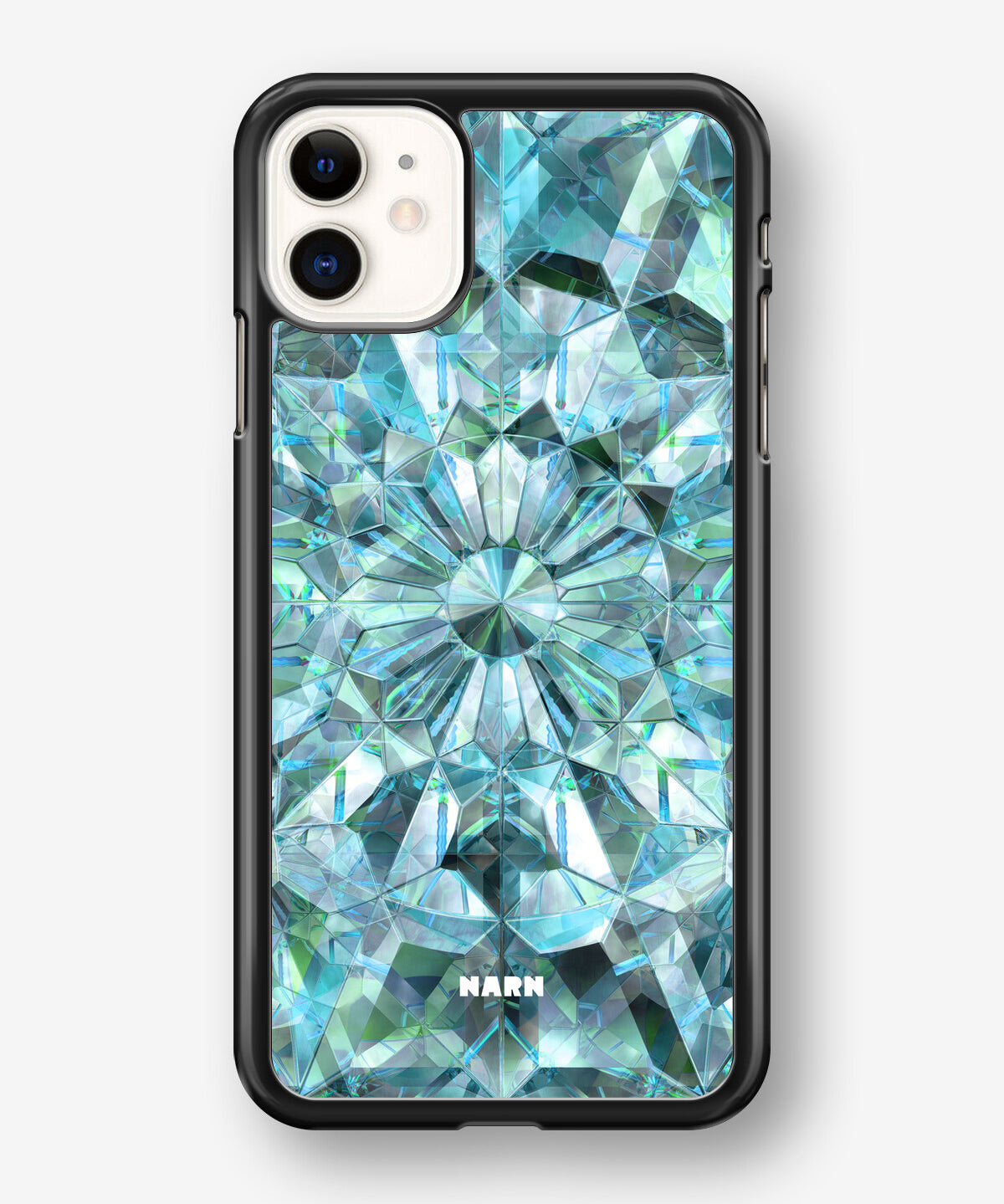 iPhone 11 Hard Case – Green Crystals - View 1