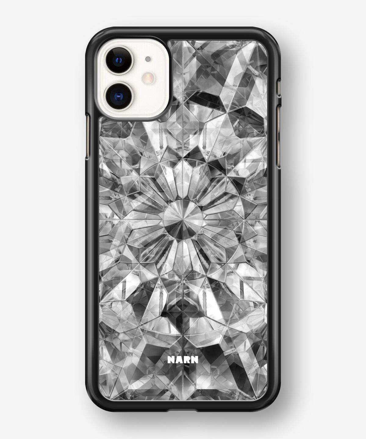 iPhone 11 Hard Case – Grey Crystals - View 1