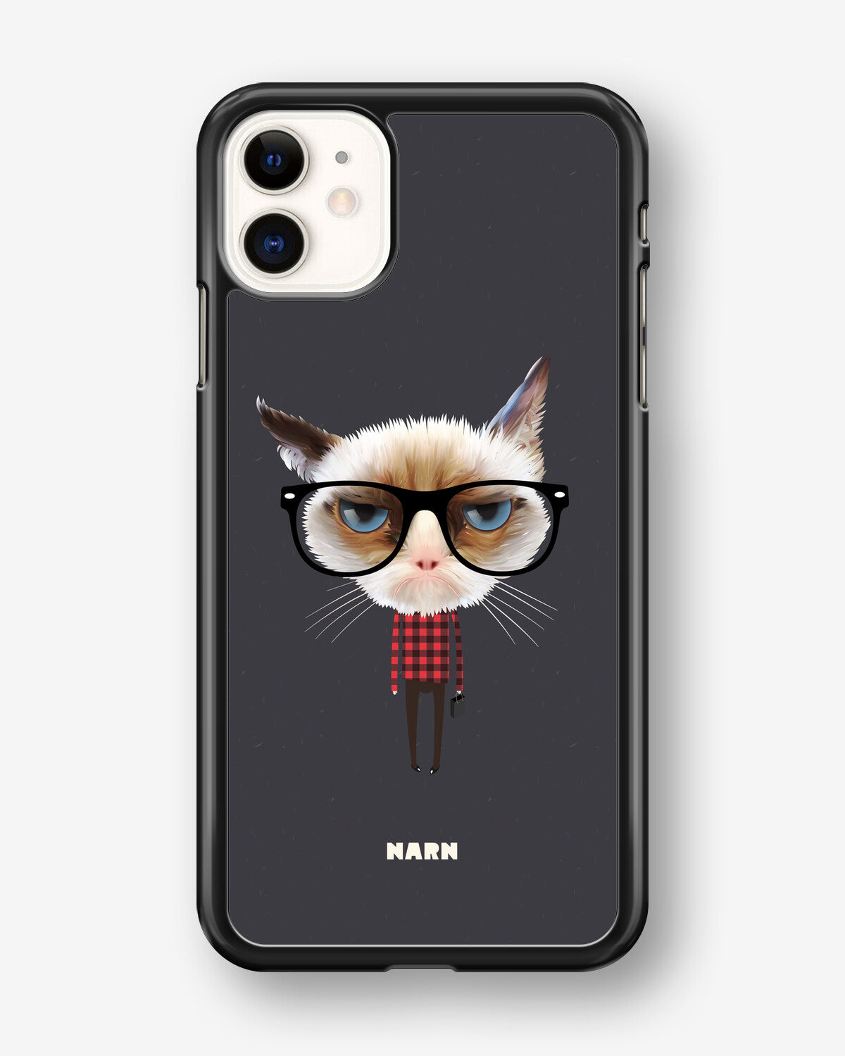 iPhone 11 Hard Case – Hipster Cat - View 1
