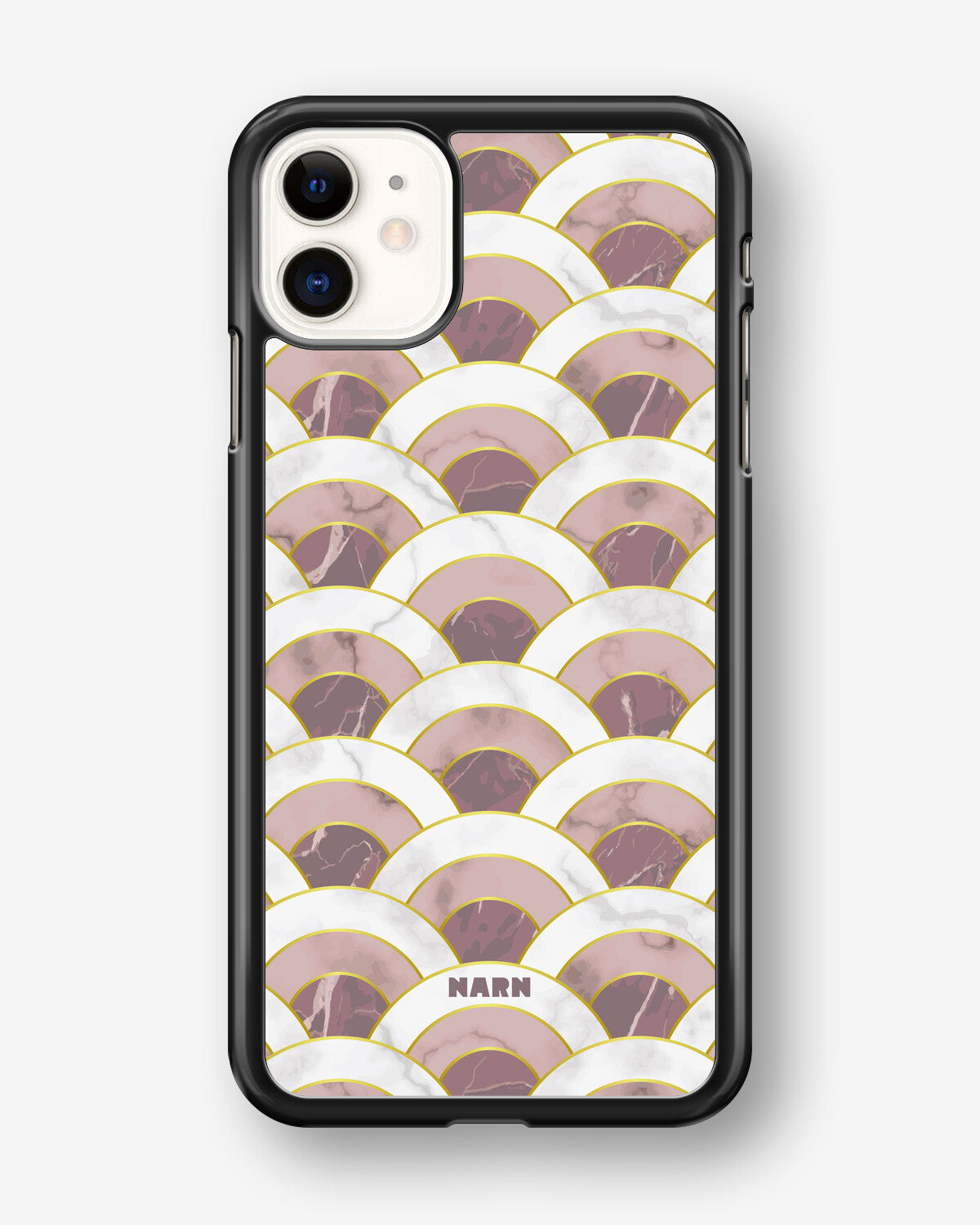 iPhone 11 Hard Case – Pink Marble Waves - View 1