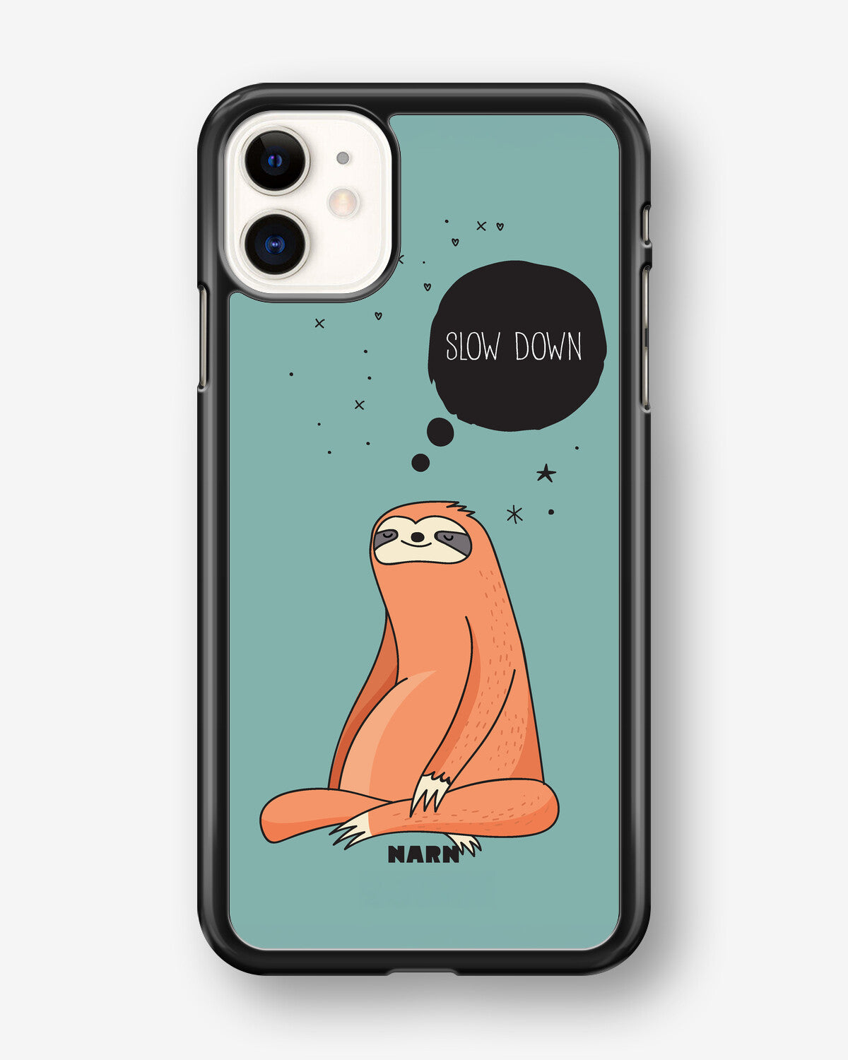 iPhone 11 Hard Case – Slow Down Sloth - View 1