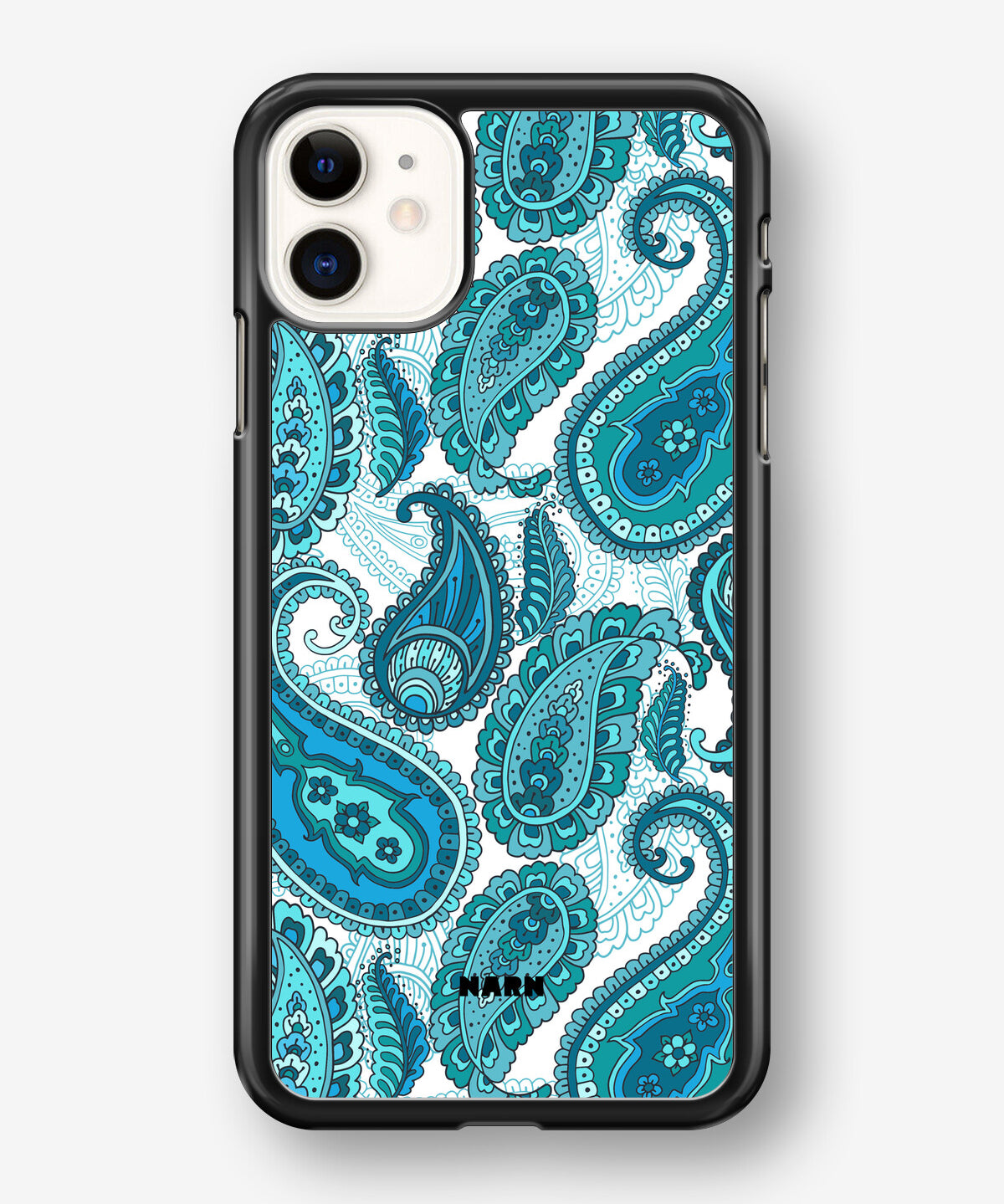 iPhone 11 Hard Case – Turquoise Paisley - View 1