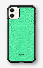 iPhone 11 Hard Case – Turquoise Snake - View 1