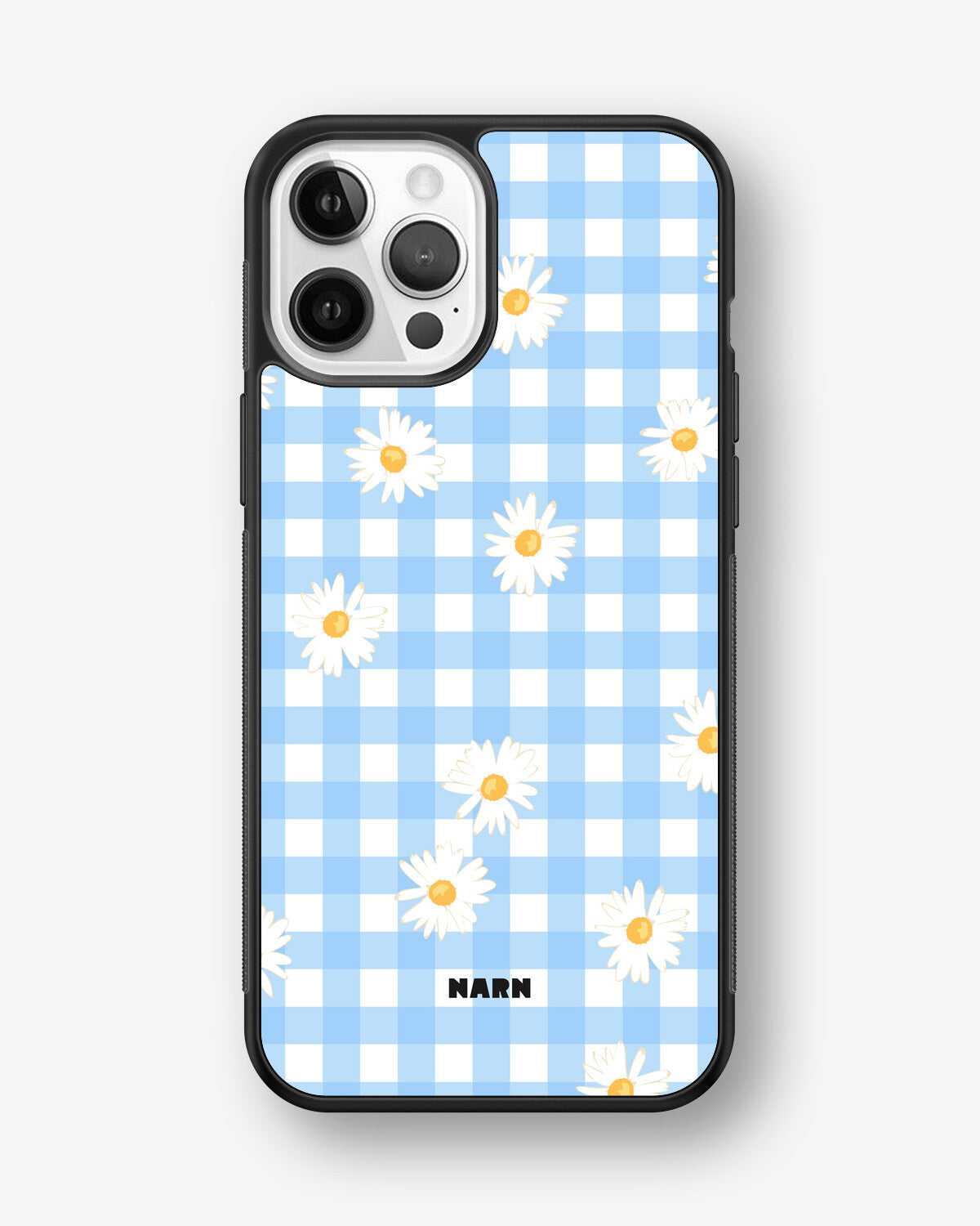 iPhone 12 / iPhone 12 Pro Hard Case – Blue Daisies - View 1