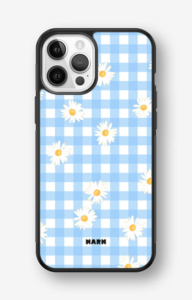 iPhone 12 / iPhone 12 Pro Hard Case – Blue Daisies - View 1