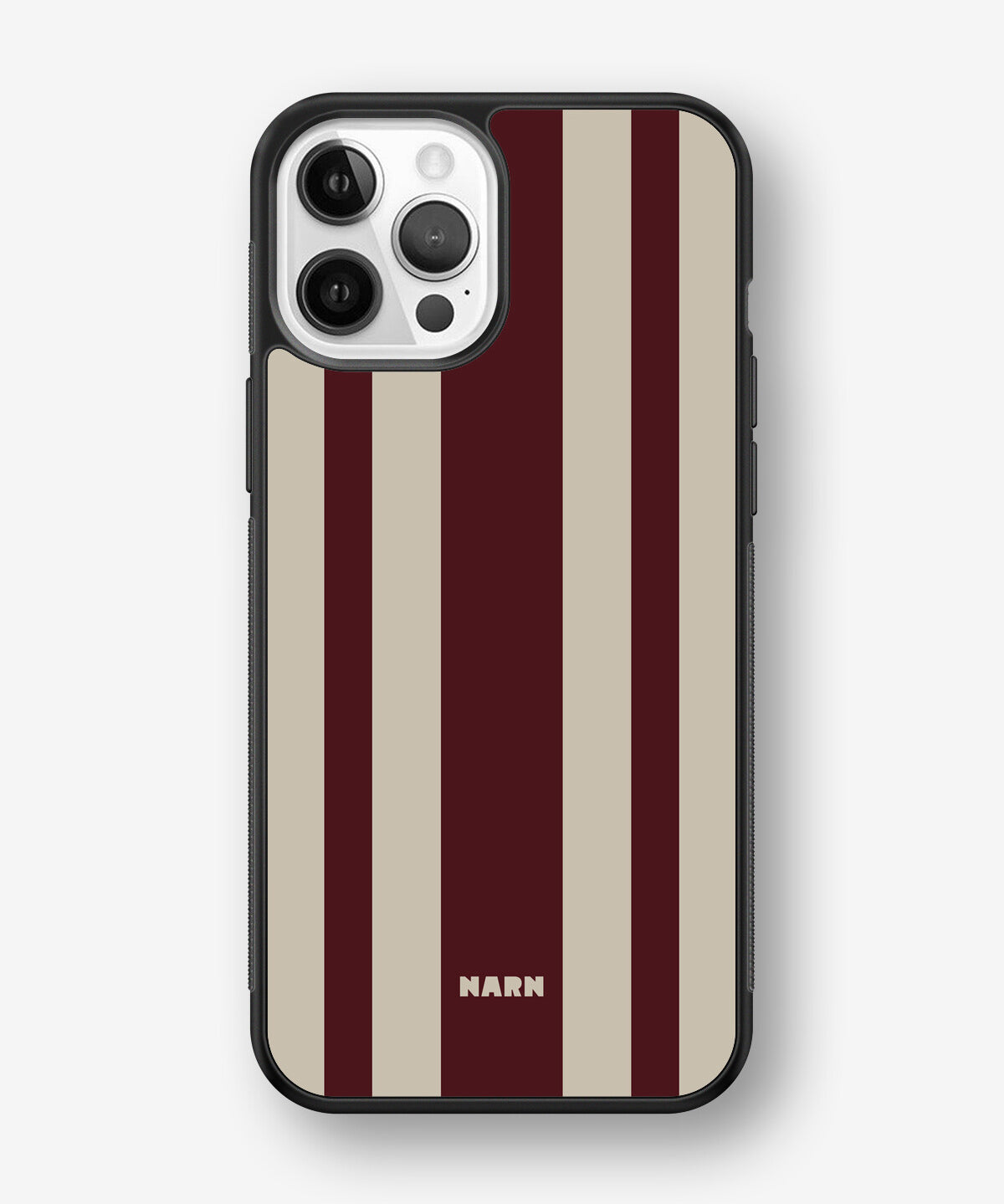 iPhone 12 / iPhone 12 Pro Hard Case – Bordeaux Stripe - View 1
