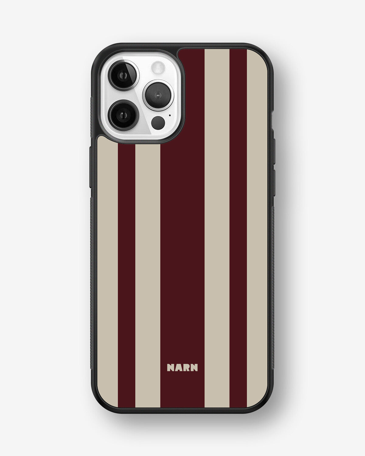 iPhone 12 / iPhone 12 Pro Hard Case – Bordeaux Stripe - View 1