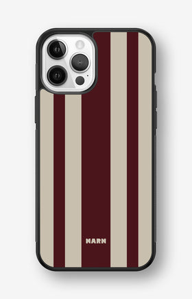 iPhone 12 / iPhone 12 Pro Hard Case – Bordeaux Stripe - View 1