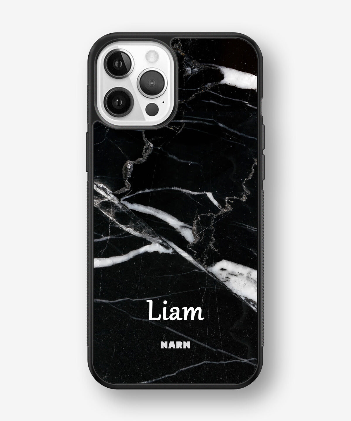 iPhone 12 / iPhone 12 Pro Hard Case – Custom - Black Marble - View 1