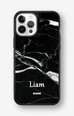 iPhone 12 / iPhone 12 Pro Hard Case – Custom - Black Marble - View 1