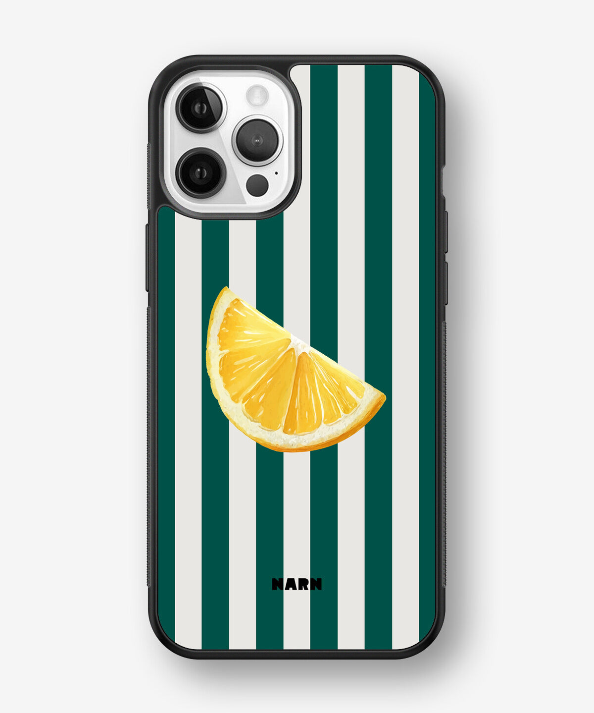 iPhone 12 / iPhone 12 Pro Hard Case – Lemon Stripes - View 1