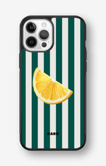 iPhone 12 / iPhone 12 Pro Hard Case – Lemon Stripes - View 1