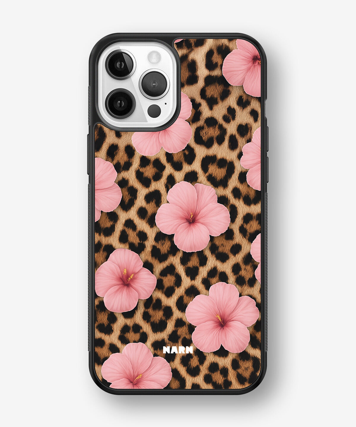 iPhone 12 / iPhone 12 Pro Hard Case – Leopard Flower - View 1