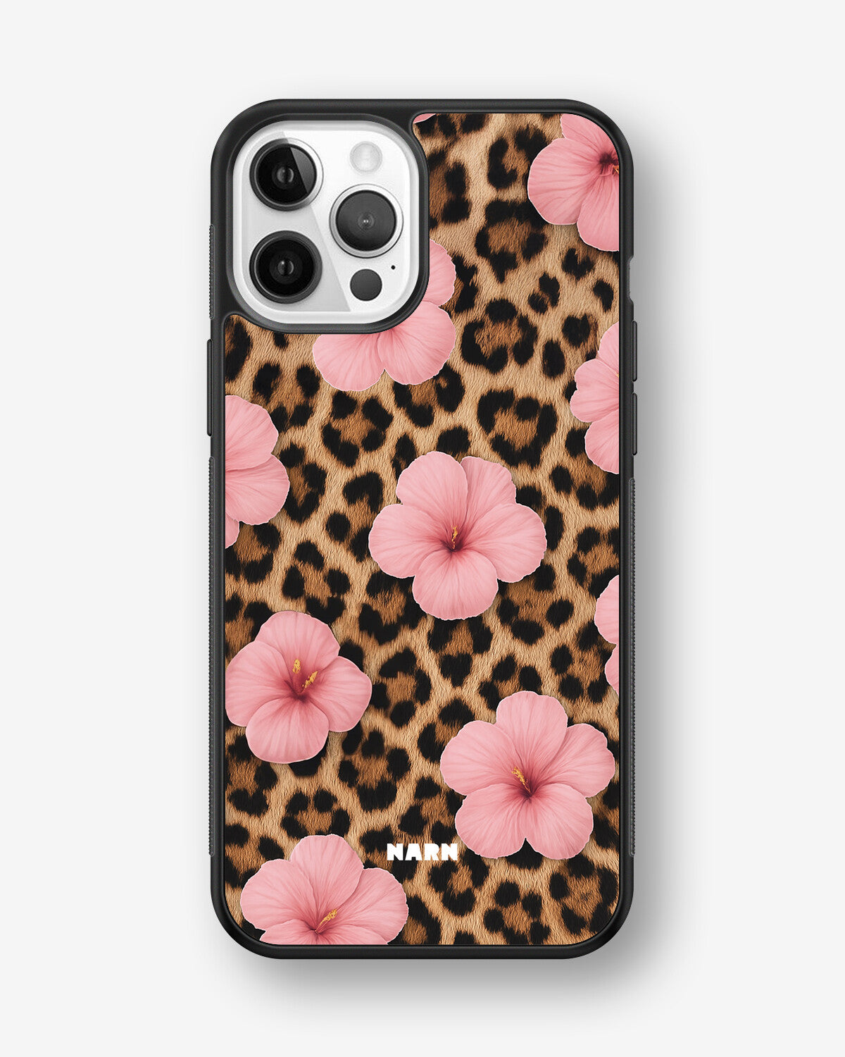 iPhone 12 / iPhone 12 Pro Hard Case – Leopard Flower - View 1