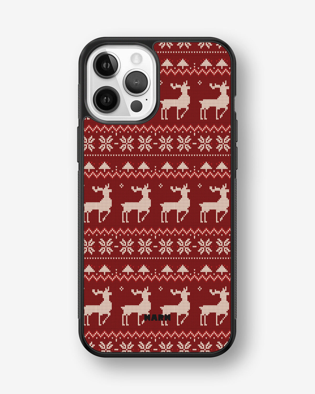 iPhone 12 / iPhone 12 Pro Hard Case – Reindeer Knit - View 1