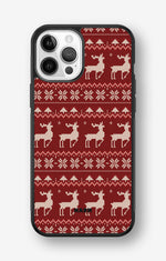 iPhone 12 / iPhone 12 Pro Hard Case – Reindeer Knit - View 1