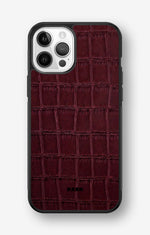 iPhone 12 / iPhone 12 Pro Hard Case – Rouge Croc - View 1
