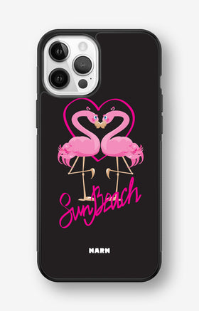 iPhone 12 / iPhone 12 Pro Hard Case – Beach Flamingo - View 1