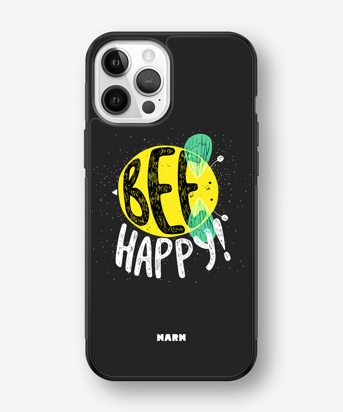 iPhone 12 / iPhone 12 Pro Hard Case – BEE Happy - View 1