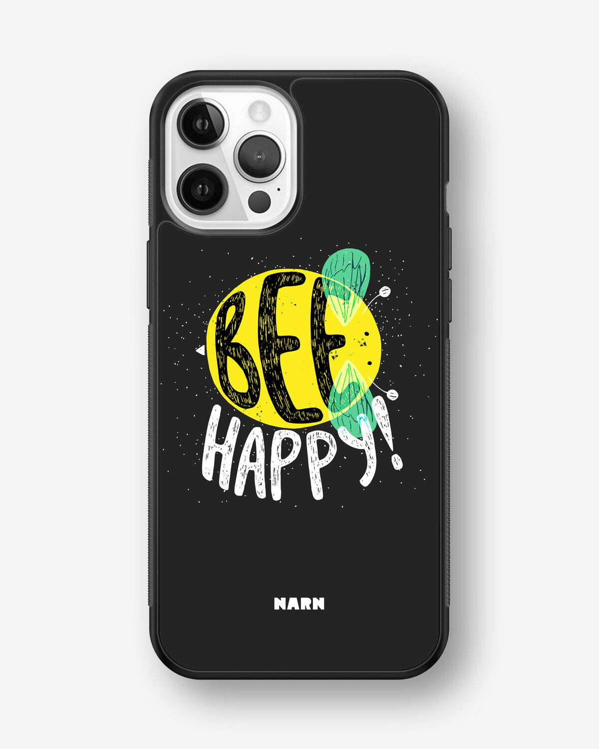 iPhone 12 / iPhone 12 Pro Hard Case – BEE Happy - View 1