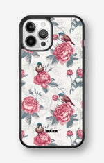 iPhone 12 / iPhone 12 Pro Hard Case – Birds Among Roses - View 1