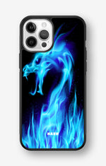 iPhone 12 / iPhone 12 Pro Hard Case – Blue Flames Dragon - View 1