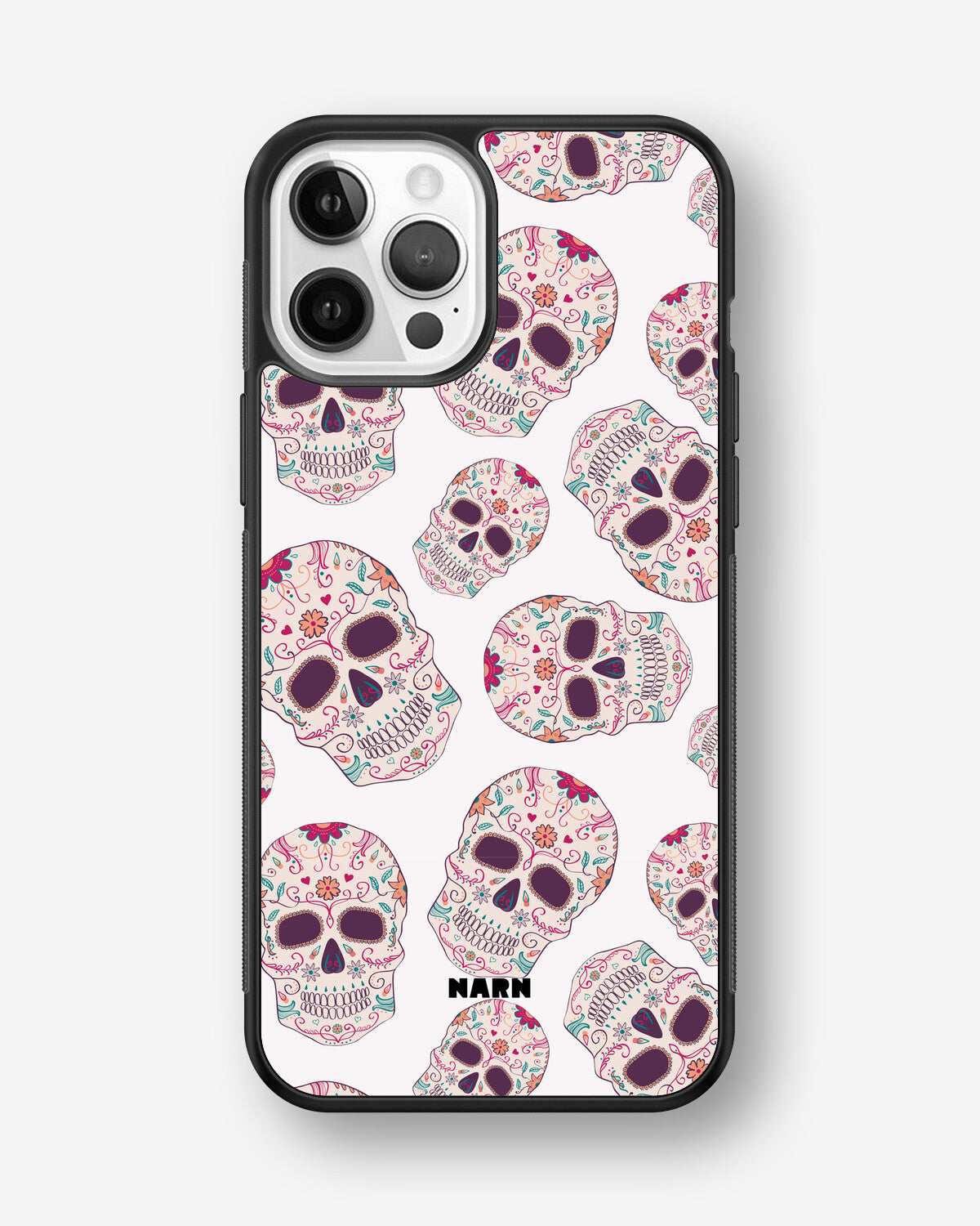 iPhone 12 / iPhone 12 Pro Hard Case – Calavera Skulls - View 1
