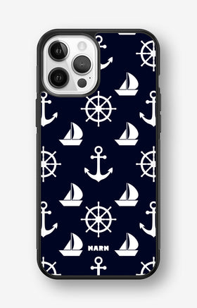iPhone 12 / iPhone 12 Pro Hard Case – Deep Blue Voyage - View 1