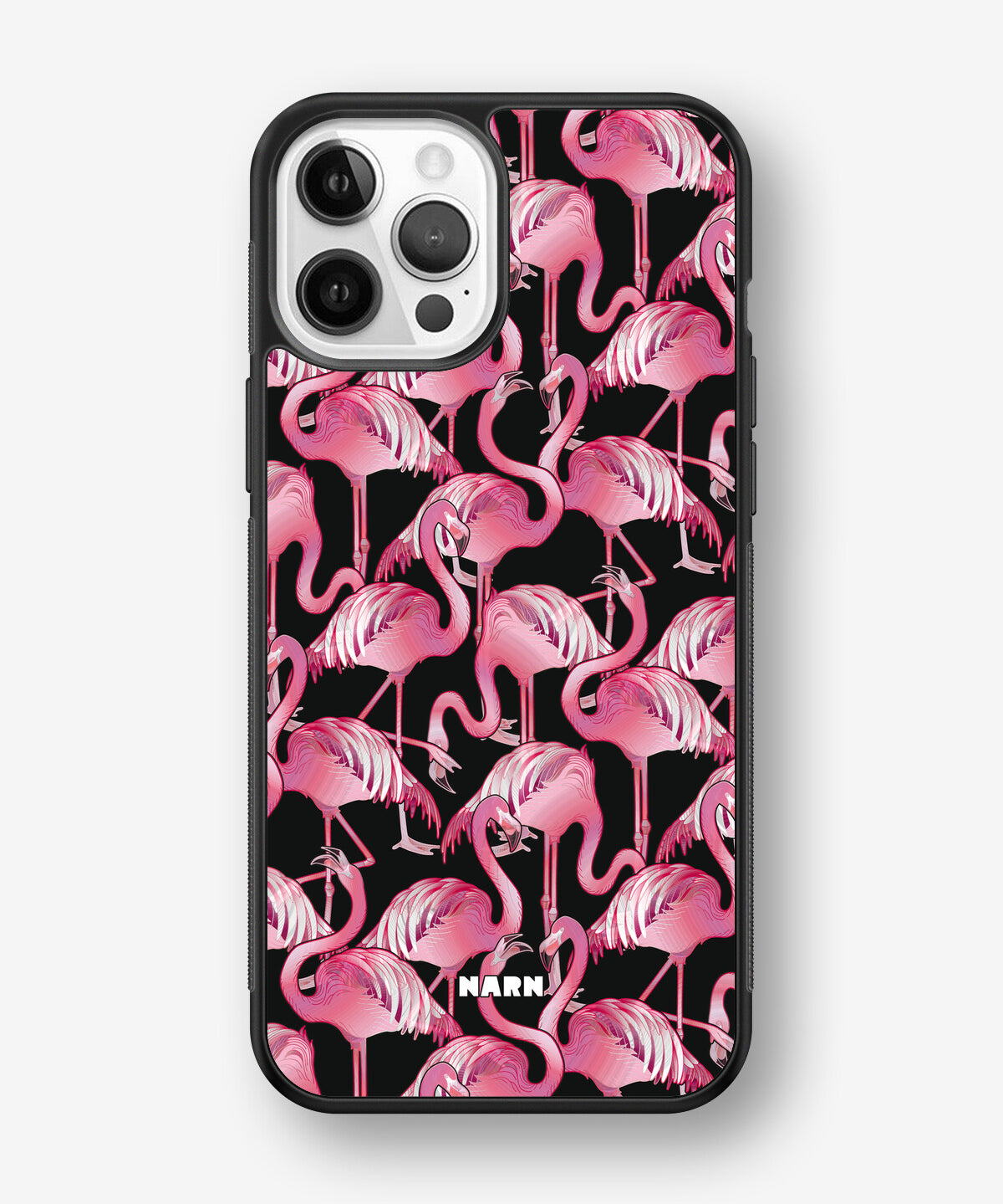 iPhone 12 / iPhone 12 Pro Hard Case – Flamingos - View 1