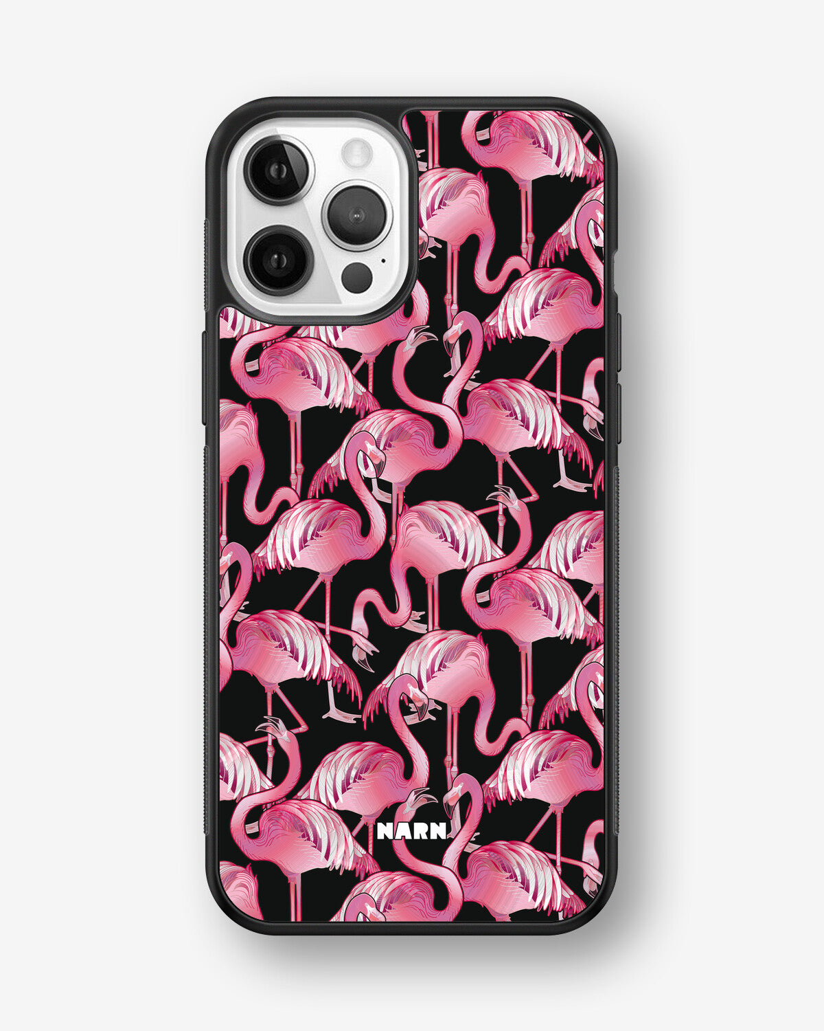 iPhone 12 / iPhone 12 Pro Hard Case – Flamingos - View 1