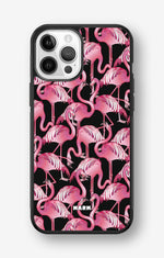 iPhone 12 / iPhone 12 Pro Hard Case – Flamingos - View 1