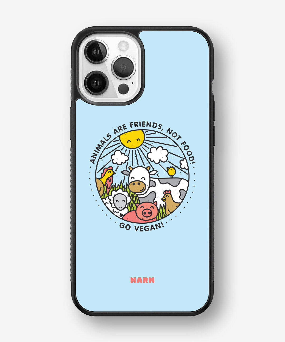 iPhone 12 / iPhone 12 Pro Hard Case – Friends, Not Food - View 1