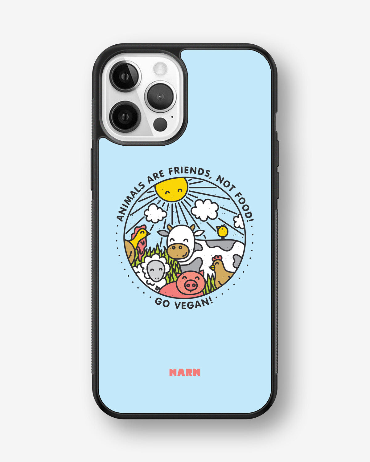 iPhone 12 / iPhone 12 Pro Hard Case – Friends, Not Food - View 1