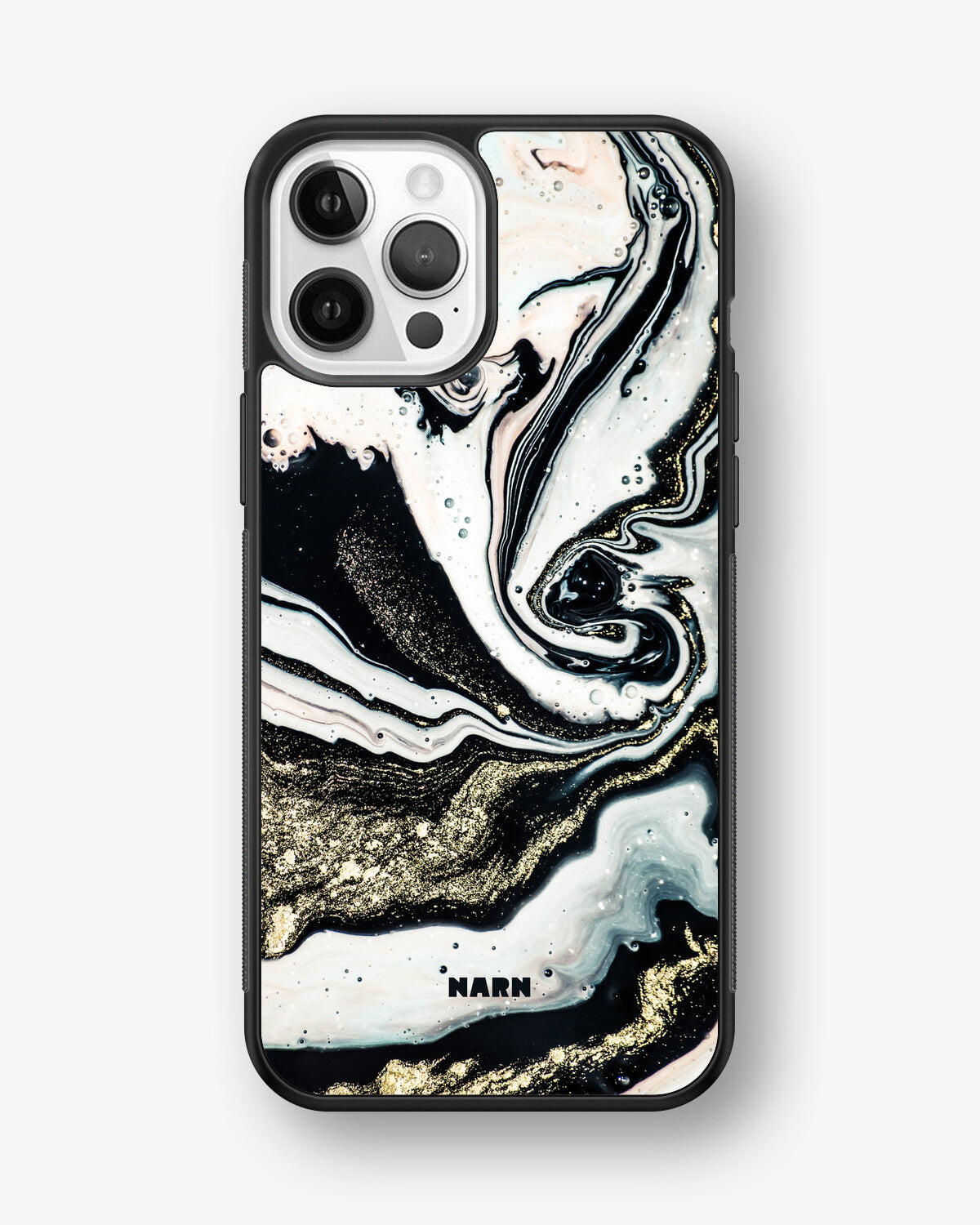 iPhone 12 / iPhone 12 Pro Hard Case – Golden Swirl - View 1