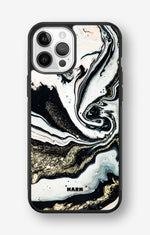 iPhone 12 / iPhone 12 Pro Hard Case – Golden Swirl - View 1