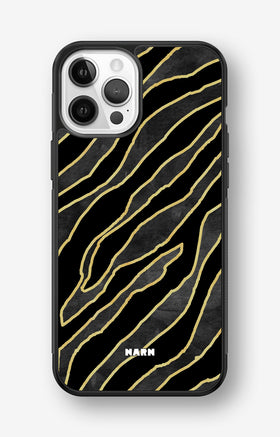 iPhone 12 / iPhone 12 Pro Hard Case – Golden Zebra - View 1
