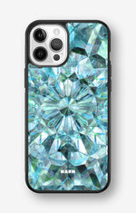 iPhone 12 / iPhone 12 Pro Hard Case – Green Crystals - View 1