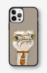 iPhone 12 / iPhone 12 Pro Hard Case – Hipster Ostrich - View 1