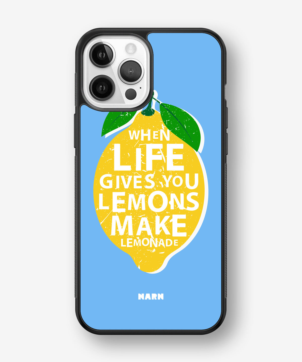 iPhone 12 / iPhone 12 Pro Hard Case – Lemon Quote - View 1