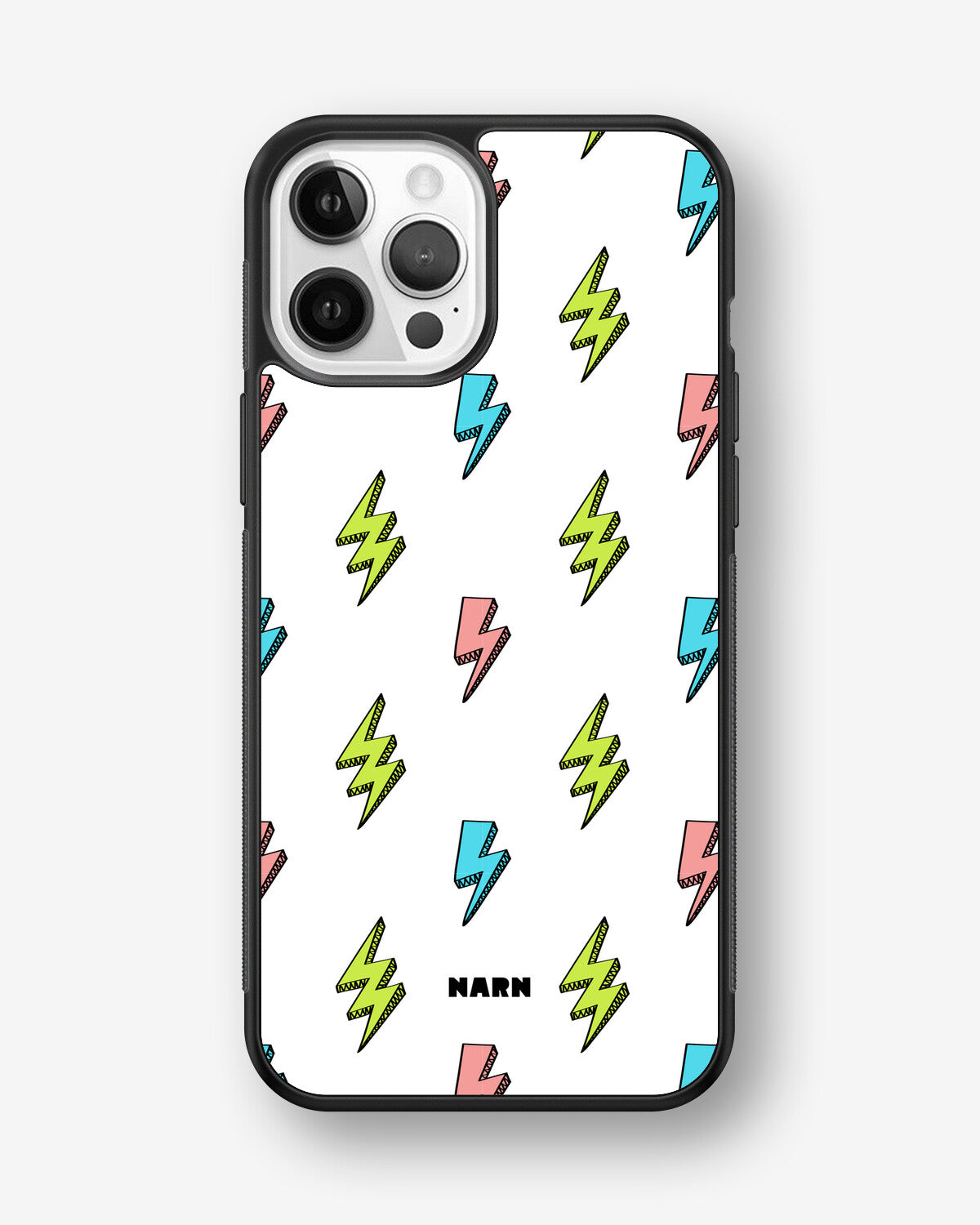 iPhone 12 / iPhone 12 Pro Hard Case – Lightning Bolts - View 1