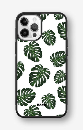iPhone 12 / iPhone 12 Pro Hard Case – Monstera Pattern - View 1