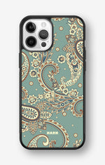 iPhone 12 / iPhone 12 Pro Hard Case – Paisley Green - View 1