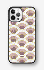 iPhone 12 / iPhone 12 Pro Hard Case – Pink Marble Waves - View 1