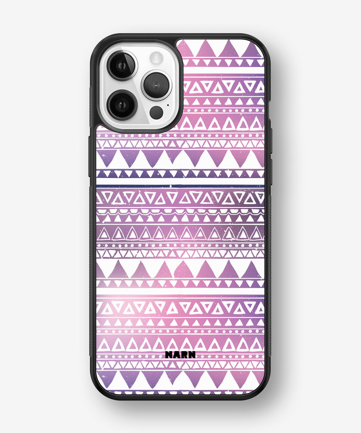 iPhone 12 / iPhone 12 Pro Hard Case – Purple Aztec - View 1