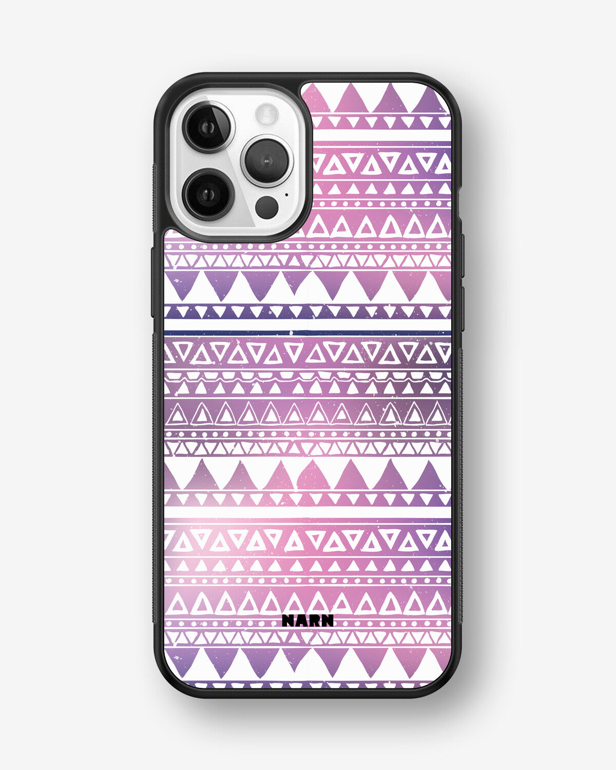 iPhone 12 / iPhone 12 Pro Hard Case – Purple Aztec - View 1