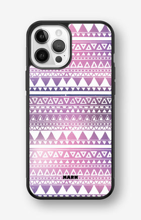iPhone 12 / iPhone 12 Pro Hard Case – Purple Aztec - View 1