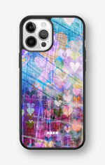 iPhone 12 / iPhone 12 Pro Hard Case – Purple Hearts - View 1