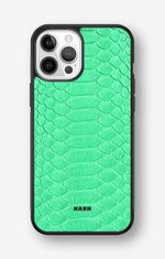 iPhone 12 / iPhone 12 Pro Hard Case – Turquoise Snake - View 1