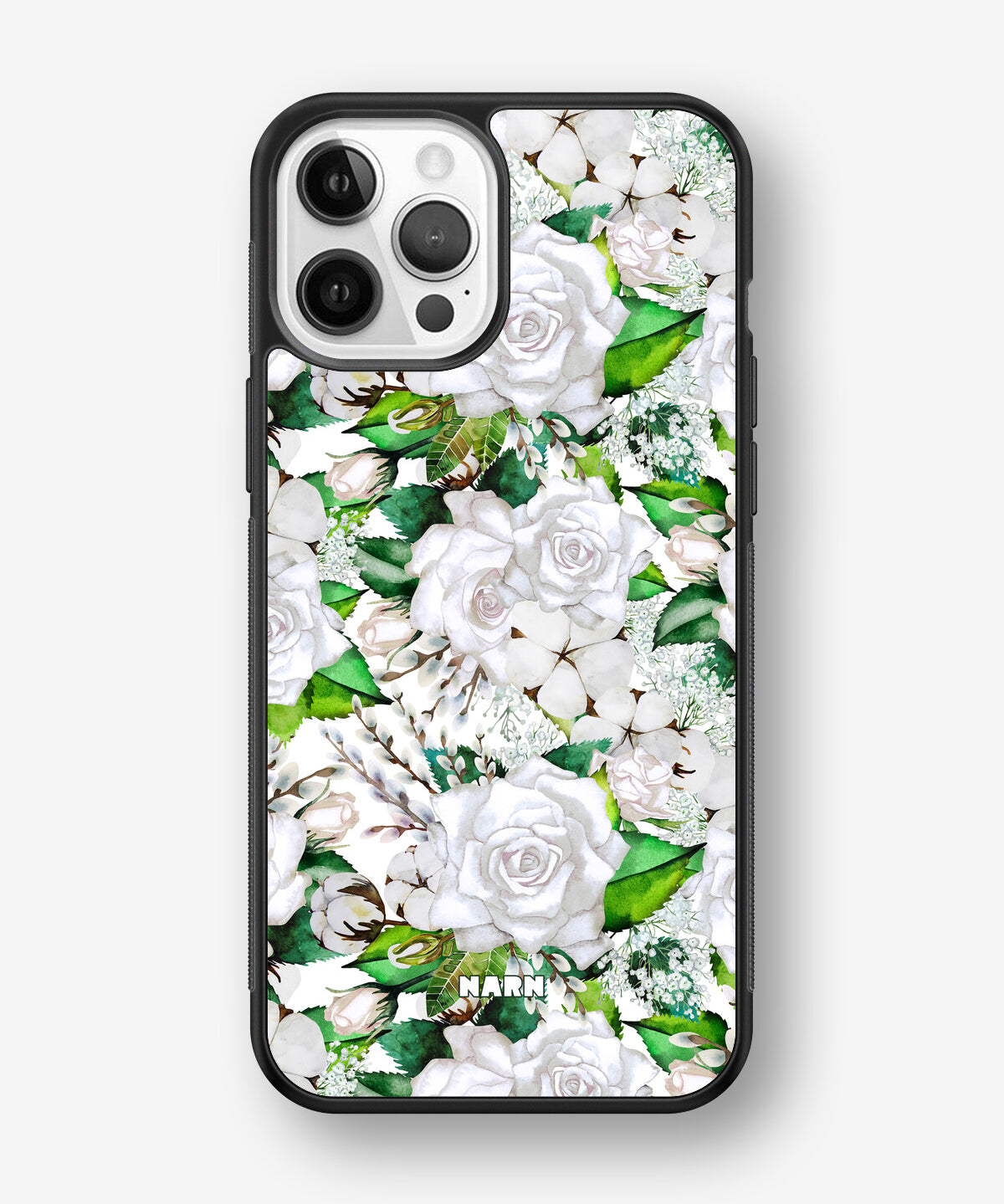 iPhone 12 / iPhone 12 Pro Hard Case – White Bloom - View 1